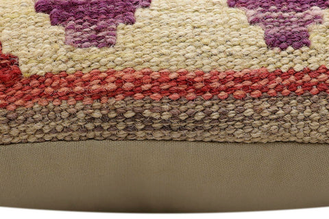handmade Traditional Pillow Red Gray Hand-Woven SQUARE 100% WOOL Hand woven turkish pillow2 x 2