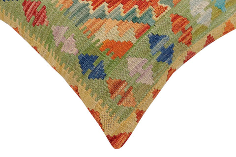 handmade Traditional Pillow Rust Blue Hand-Woven SQUARE 100% WOOL Hand woven turkish pillow2 x 2