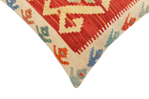 handmade Traditional Pillow Rust Beige Hand-Woven SQUARE 100% WOOL Hand woven turkish pillow2 x 2