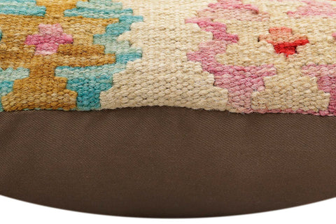 handmade Traditional Pillow Beige Red Hand-Woven SQUARE 100% WOOL Hand woven turkish pillow2 x 2