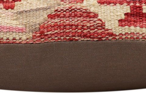 handmade Traditional Pillow Red Beige Hand-Woven SQUARE 100% WOOL Hand woven turkish pillow2 x 2