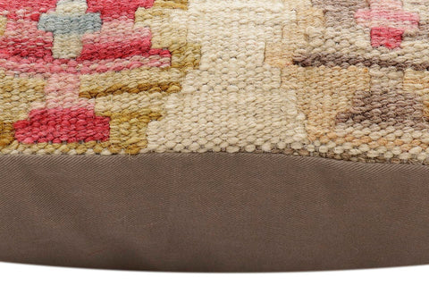 handmade Traditional Pillow Beige Red Hand-Woven SQUARE 100% WOOL Hand woven turkish pillow2 x 2