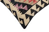 handmade Traditional Pillow Red Black Hand-Woven SQUARE 100% WOOL Hand woven turkish pillow2' x 2'