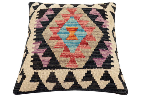 handmade Traditional Pillow Red Black Hand-Woven SQUARE 100% WOOL Hand woven turkish pillow2 x 2
