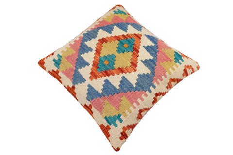 handmade Traditional Pillow Rust Beige Hand-Woven SQUARE 100% WOOL Hand woven turkish pillow2 x 2