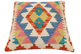 handmade Traditional Pillow Rust Beige Hand-Woven SQUARE 100% WOOL Hand woven turkish pillow2' x 2'