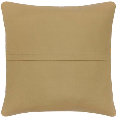 handmade Traditional Pillow Rust Blue Hand-Woven SQUARE 100% WOOL Hand woven turkish pillow2 x 2