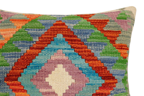 handmade Traditional Pillow Rust Beige Hand-Woven SQUARE 100% WOOL Hand woven turkish pillow2 x 2