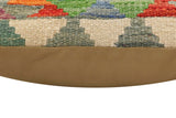 handmade Traditional Pillow Rust Beige Hand-Woven SQUARE 100% WOOL Hand woven turkish pillow2' x 2'