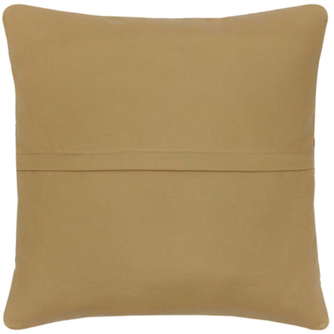 handmade Traditional Pillow Rust Blue Hand-Woven SQUARE 100% WOOL Hand woven turkish pillow2 x 2