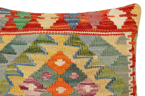 handmade Traditional Pillow Rust Blue Hand-Woven SQUARE 100% WOOL Hand woven turkish pillow2 x 2