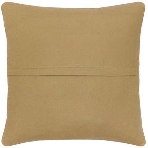 handmade Traditional Pillow Rust Blue Hand-Woven SQUARE 100% WOOL Hand woven turkish pillow2 x 2