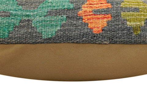 handmade Traditional Pillow Rust Charcoal Hand-Woven SQUARE 100% WOOL Hand woven turkish pillow2 x 2
