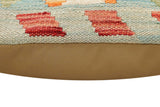handmade Traditional Pillow Red Blue Hand-Woven SQUARE 100% WOOL Hand woven turkish pillow2' x 2'