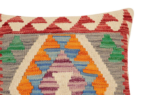 handmade Traditional Pillow Red Blue Hand-Woven SQUARE 100% WOOL Hand woven turkish pillow2 x 2