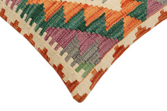 handmade Traditional Pillow Rust Gray Hand-Woven SQUARE 100% WOOL Hand woven turkish pillow2' x 2'