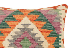 handmade Traditional Pillow Rust Gray Hand-Woven SQUARE 100% WOOL Hand woven turkish pillow2' x 2'