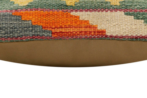 handmade Traditional Pillow Rust Blue Hand-Woven SQUARE 100% WOOL Hand woven turkish pillow2 x 2