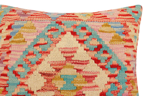 handmade Traditional Pillow Red Blue Hand-Woven SQUARE 100% WOOL Hand woven turkish pillow2 x 2