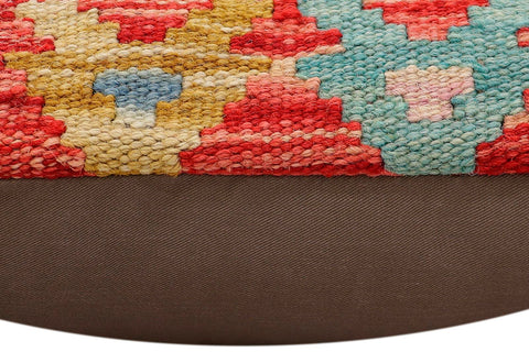 handmade Traditional Pillow Red Blue Hand-Woven SQUARE 100% WOOL Hand woven turkish pillow2 x 2