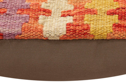 handmade Traditional Pillow Rust Blue Hand-Woven SQUARE 100% WOOL Hand woven turkish pillow2 x 2