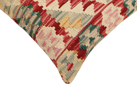 handmade Traditional Pillow Red Beige Hand-Woven SQUARE 100% WOOL Hand woven turkish pillow2 x 2
