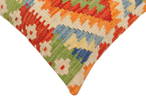 handmade Traditional Pillow Rust Blue Hand-Woven SQUARE 100% WOOL Hand woven turkish pillow2 x 2