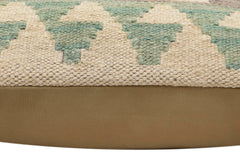 handmade Traditional Pillow Gray Rust Hand-Woven SQUARE 100% WOOL  Hand woven turkish pillow  2 x 2