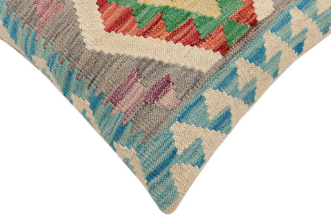 handmade Traditional Pillow Blue Red Hand-Woven SQUARE 100% WOOL Hand woven turkish pillow2 x 2