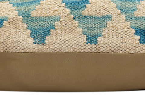 handmade Traditional Pillow Blue Red Hand-Woven SQUARE 100% WOOL Hand woven turkish pillow2 x 2