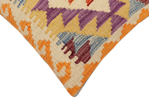 handmade Traditional Pillow Rust Blue Hand-Woven SQUARE 100% WOOL  Hand woven turkish pillow  2 x 2