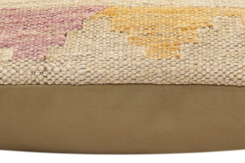 handmade Traditional Pillow Rust Blue Hand-Woven SQUARE 100% WOOL Hand woven turkish pillow2 x 2