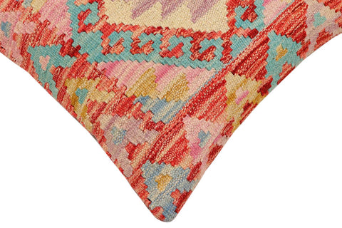 handmade Traditional Pillow Red Blue Hand-Woven SQUARE 100% WOOL Hand woven turkish pillow2 x 2