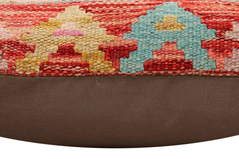 handmade Traditional Pillow Red Blue Hand-Woven SQUARE 100% WOOL Hand woven turkish pillow2 x 2