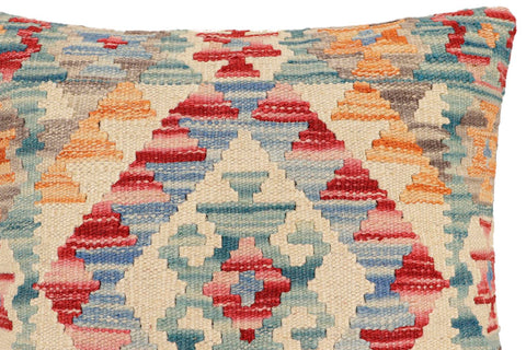 handmade Traditional Pillow Red Blue Hand-Woven SQUARE 100% WOOL Hand woven turkish pillow2 x 2
