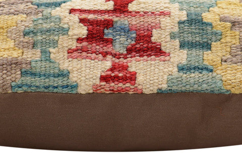 handmade Traditional Pillow Red Blue Hand-Woven SQUARE 100% WOOL Hand woven turkish pillow2 x 2
