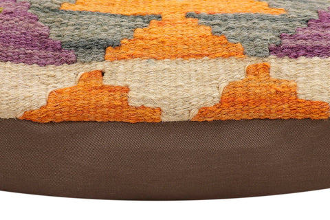 handmade Traditional Pillow Rust Gray Hand-Woven SQUARE 100% WOOL Hand woven turkish pillow2 x 2
