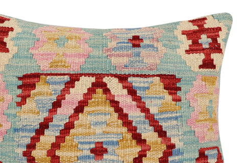 handmade Traditional Pillow Red Blue Hand-Woven SQUARE 100% WOOL Hand woven turkish pillow2 x 2