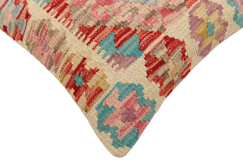 handmade Traditional Pillow Red Blue Hand-Woven SQUARE 100% WOOL Hand woven turkish pillow2 x 2