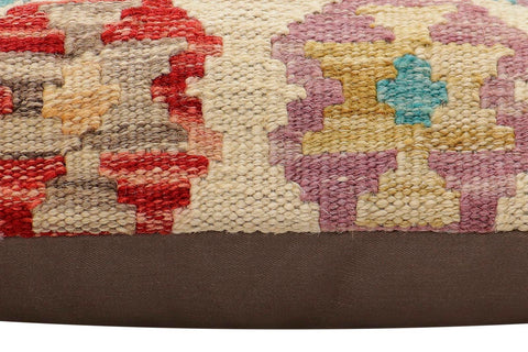 handmade Traditional Pillow Red Blue Hand-Woven SQUARE 100% WOOL Hand woven turkish pillow2 x 2