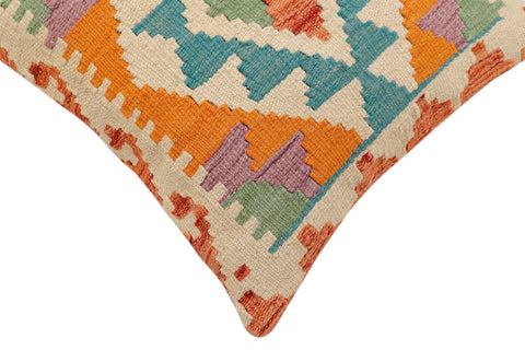 handmade Traditional Pillow Rust Blue Hand-Woven SQUARE 100% WOOL Hand woven turkish pillow2 x 2