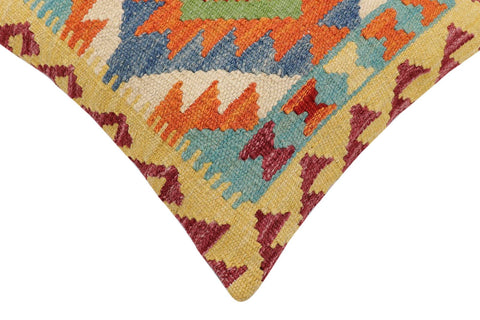 handmade Traditional Pillow Rust Blue Hand-Woven SQUARE 100% WOOL Hand woven turkish pillow2 x 2