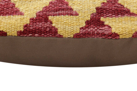 handmade Traditional Pillow Rust Blue Hand-Woven SQUARE 100% WOOL Hand woven turkish pillow2 x 2