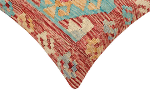 handmade Traditional Pillow Red Blue Hand-Woven SQUARE 100% WOOL Hand woven turkish pillow2 x 2