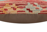 handmade Traditional Pillow Red Blue Hand-Woven SQUARE 100% WOOL Hand woven turkish pillow2' x 2'