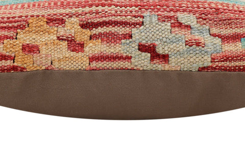 handmade Traditional Pillow Red Blue Hand-Woven SQUARE 100% WOOL Hand woven turkish pillow2 x 2