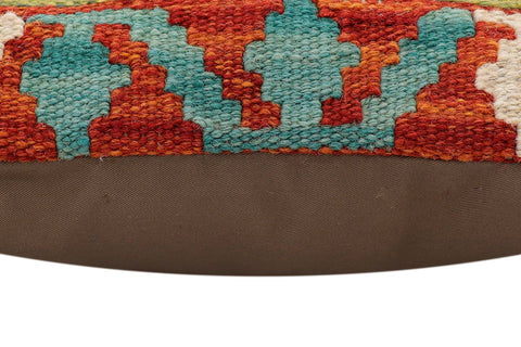 handmade Traditional Pillow Rust Blue Hand-made SQUARE 100% WOOL Hand woven turkish pillow2 x 2
