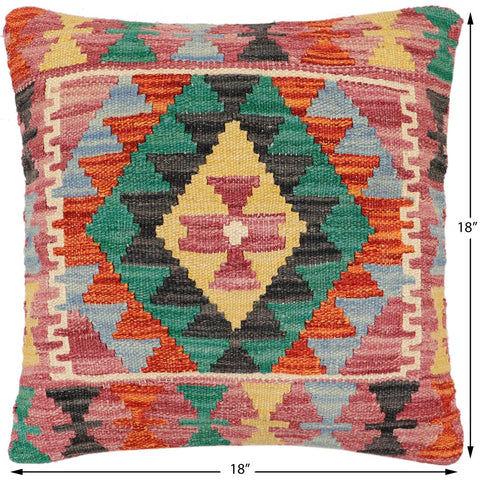handmade Traditional Pillow Rust Red Hand-made SQUARE 100% WOOL Hand woven turkish pillow2 x 2