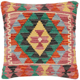 handmade Traditional Pillow Rust Red Hand-made SQUARE 100% WOOL Hand woven turkish pillow2' x 2'