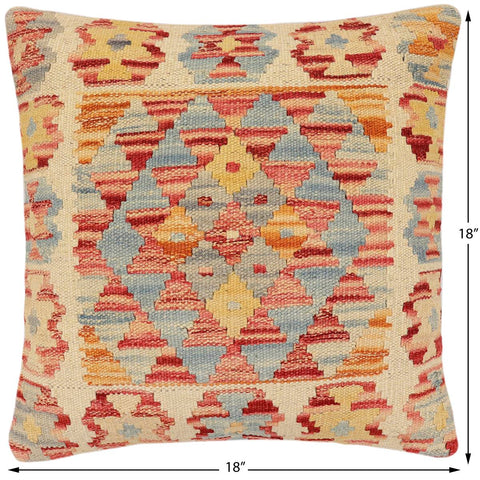 handmade Traditional Pillow Rust Red Hand-made SQUARE 100% WOOL Hand woven turkish pillow2 x 2